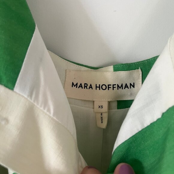 Mara Hoffman Maureen Midi Button Down Dress-Tondo Green, Sz XS - Picture 13 of 16